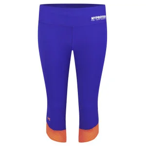 Under Armour® Dames Fly-By Compressie Capribroek - Siberian Iris