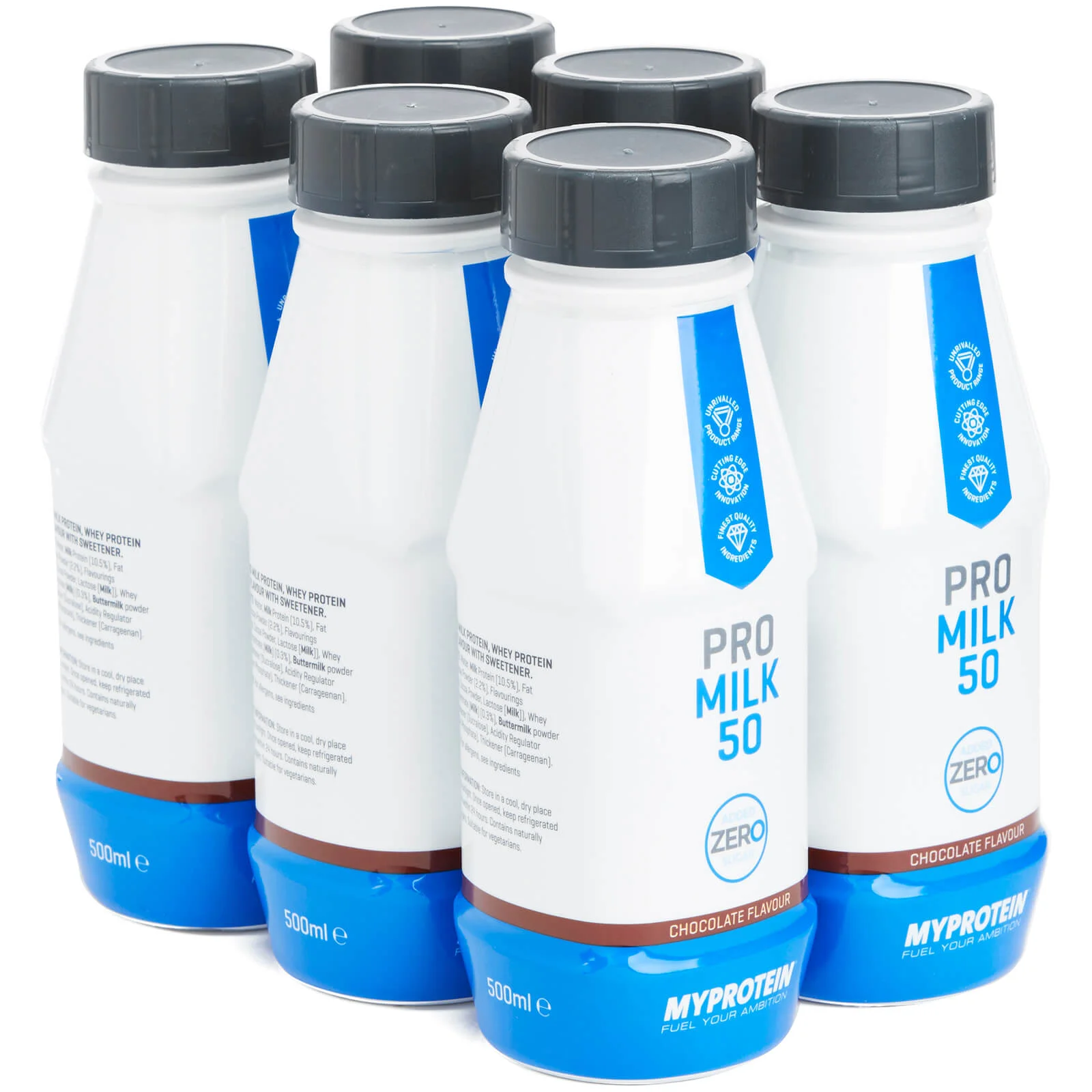 Protein Shake Zero - 6 x 500ml - Chocolade Afbeelding 1