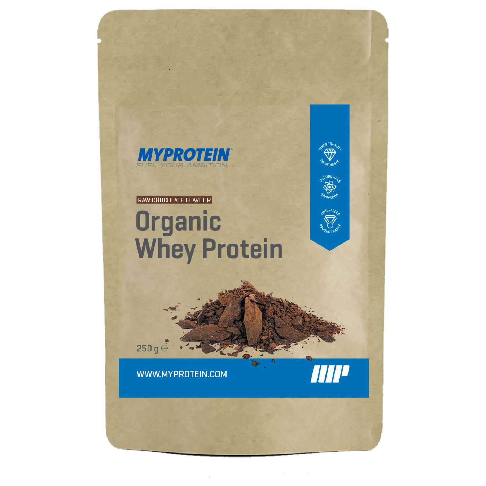 Biologisch Whey Protein - 500g - Rauwe Chocolade Afbeelding 1
