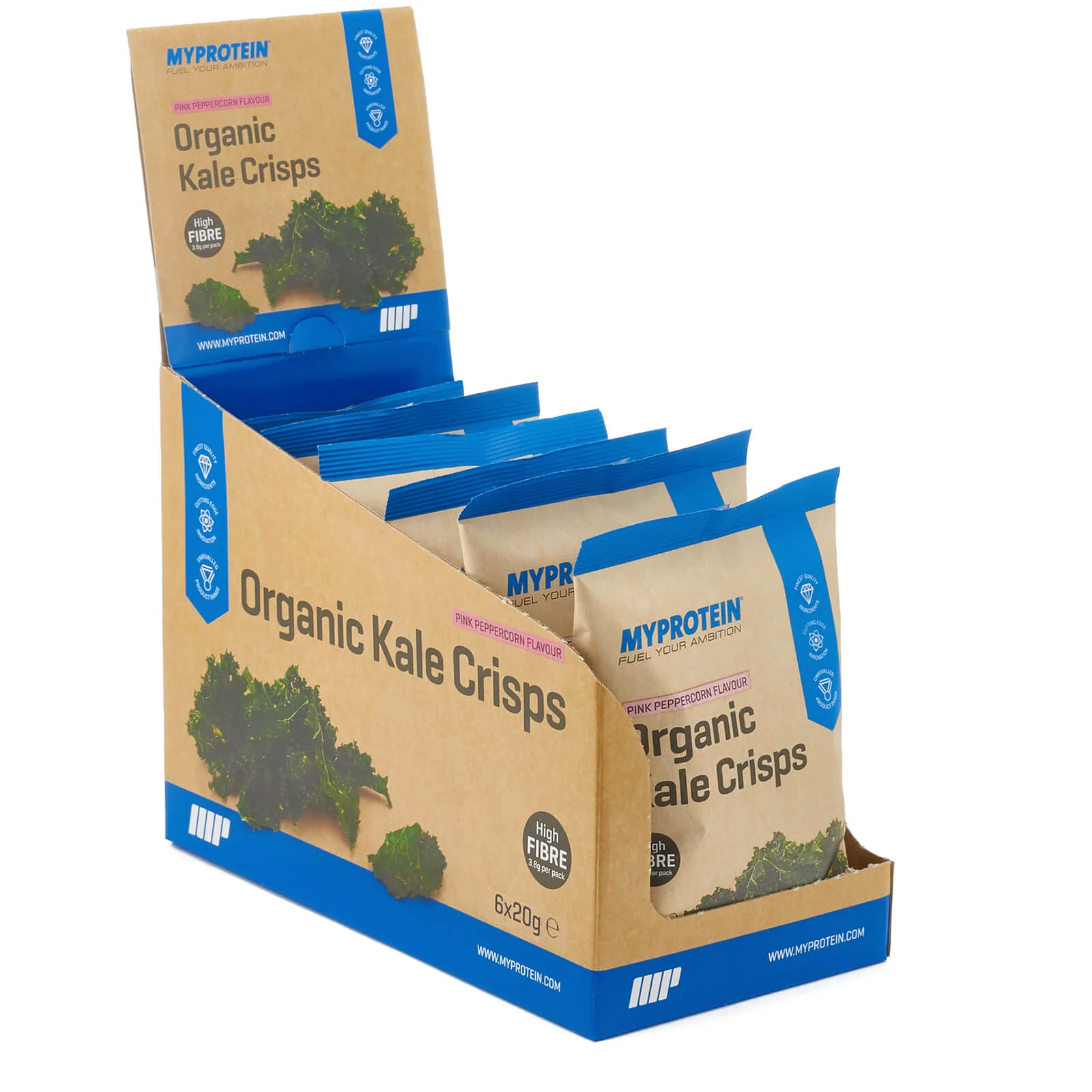 Kale Crisps - 6 x 25g - Pink Peppercorn Afbeelding 1