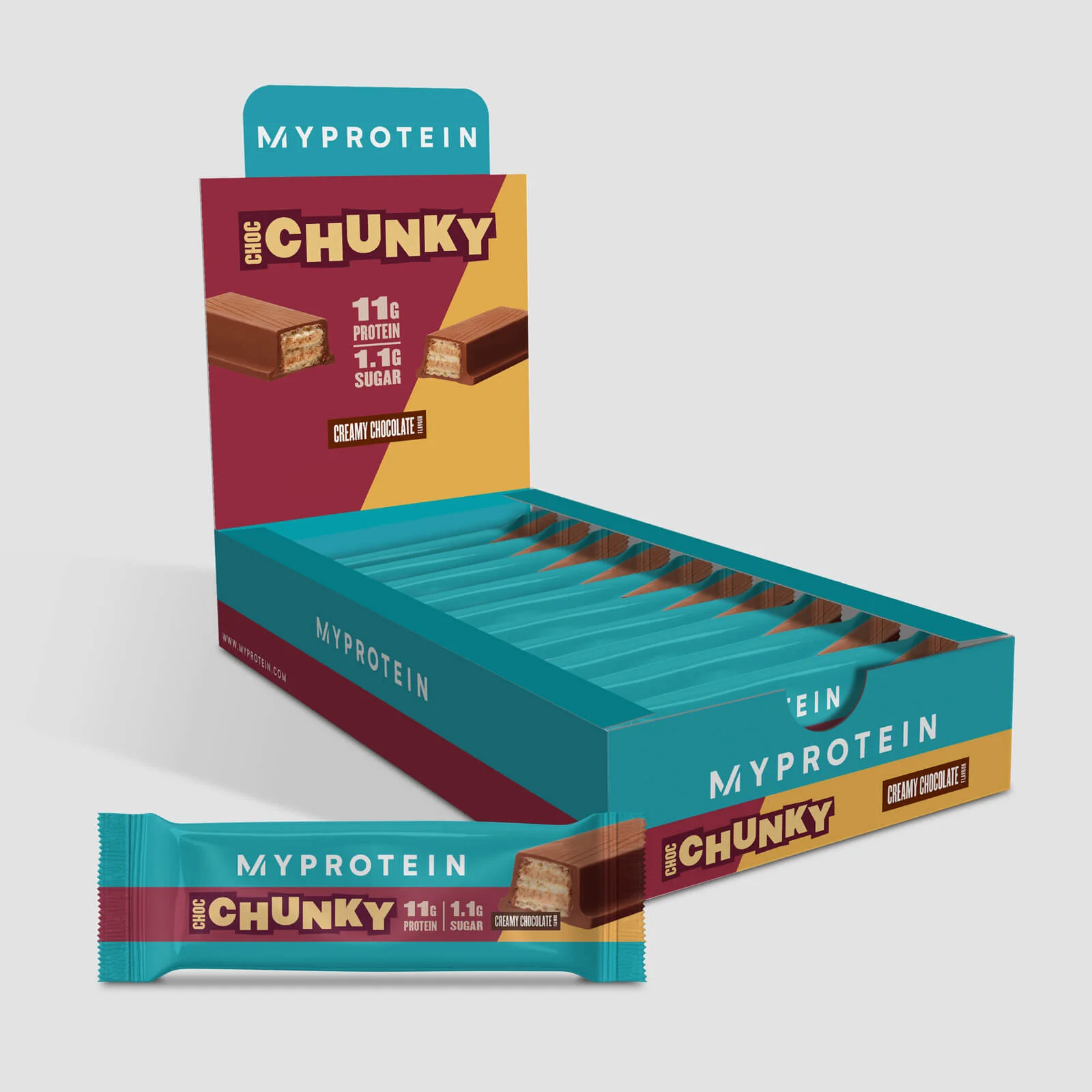 Protein Choc Chunky - 10 x 48.7g - Chocolade Afbeelding 1