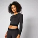 Naadloze Inspire Crop Top - Black
