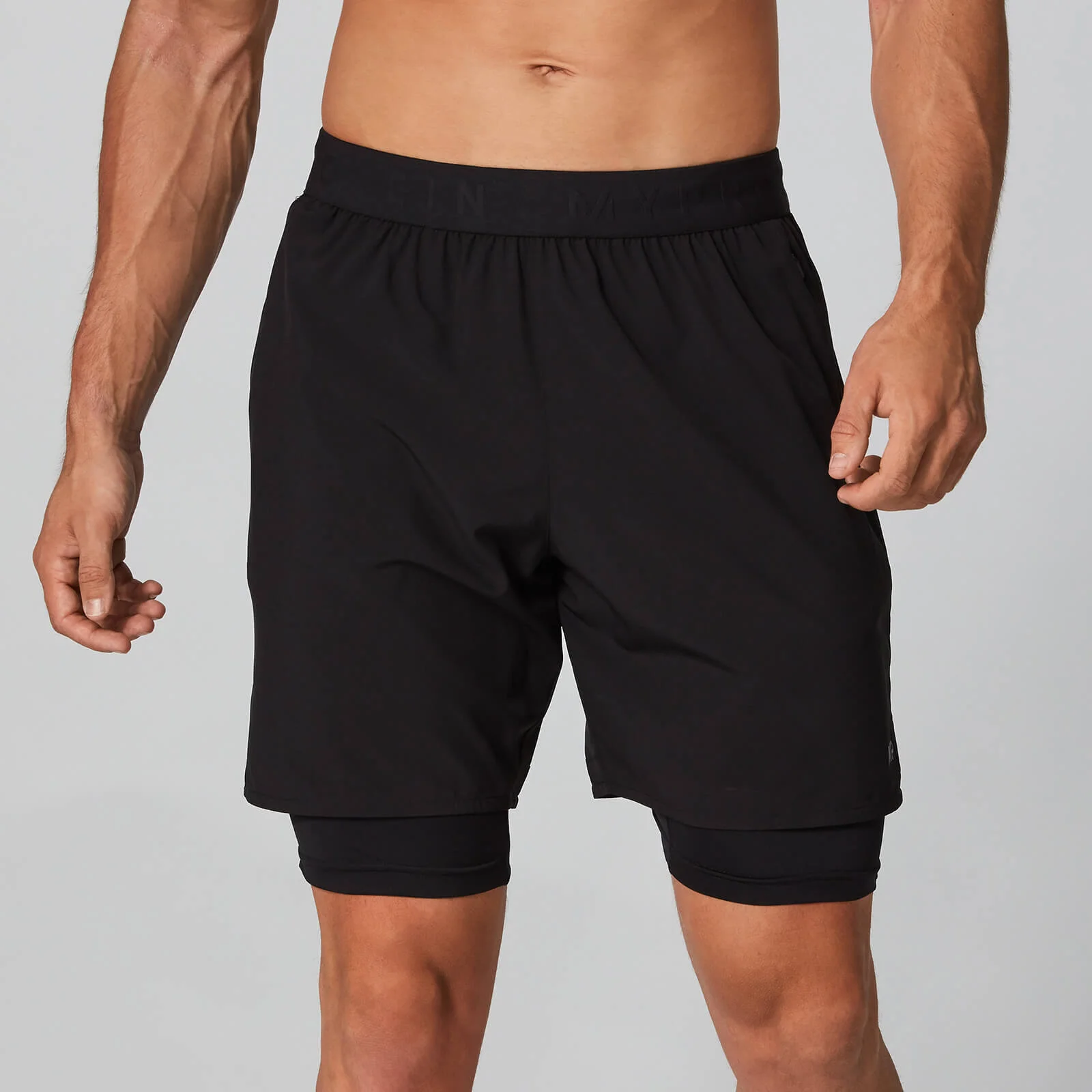 Dubbellaagse Power Shorts - Black - XS Afbeelding 1