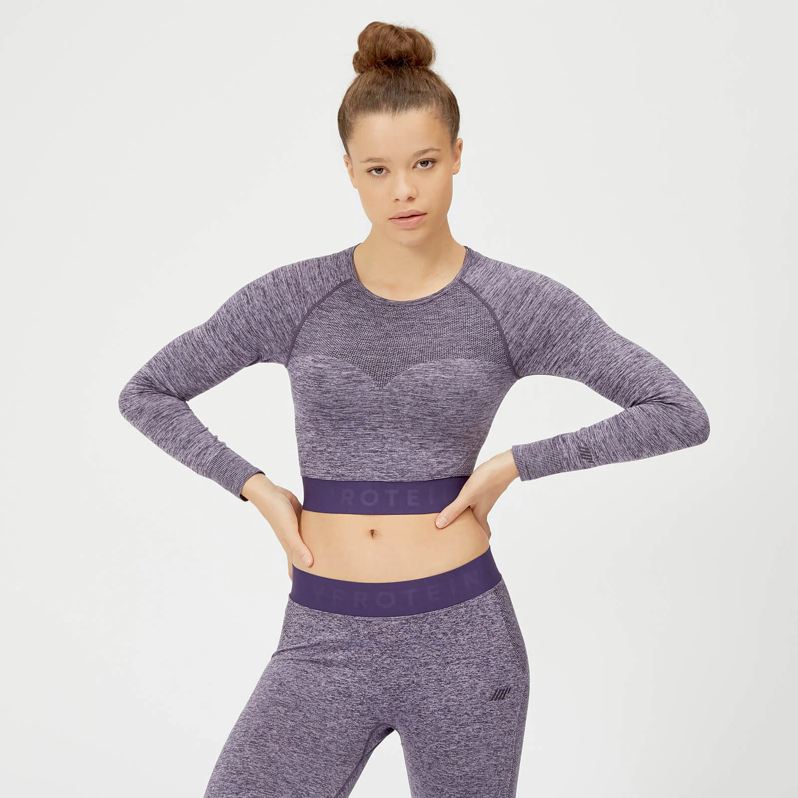 MP Inspire Seamless Crop Top - Purple - XS Afbeelding 1