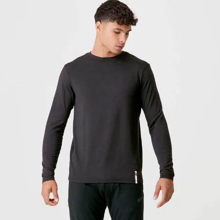 Luxe klassiek shirt met lange mouwen en ronde hals
