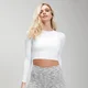 MP Shape naadloze crop top met ultralange mouwen voor dames - Wit