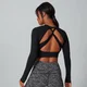MP Power crop top met gekruiste bandjes en open rug voor dames - Zwart