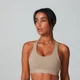 Power Open Back Crop Top - Brown