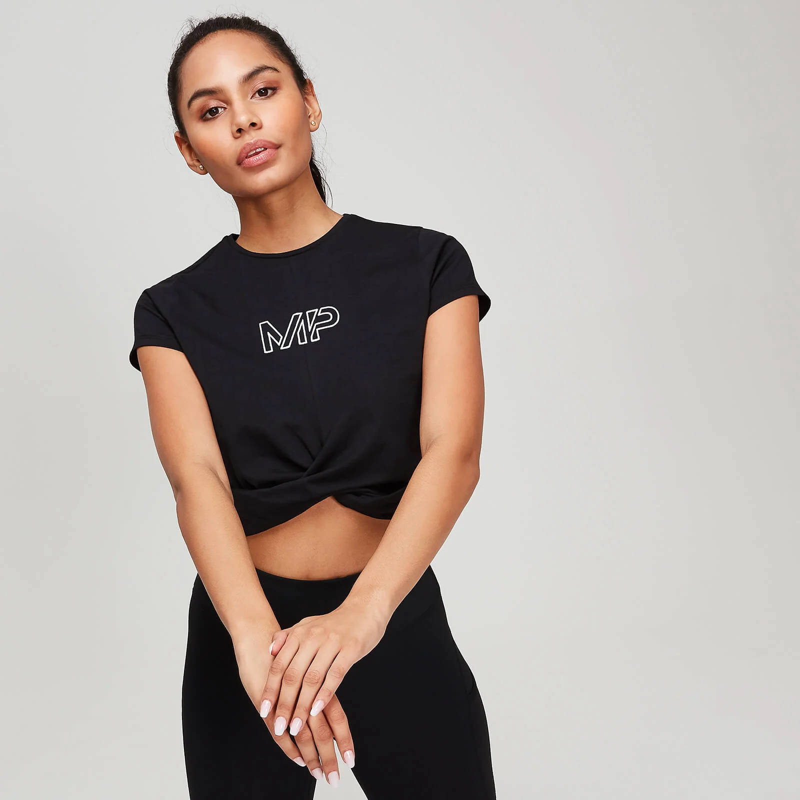 MP Women's Rest Day Women's Twist Front T-Shirt - Black - XS Afbeelding 1