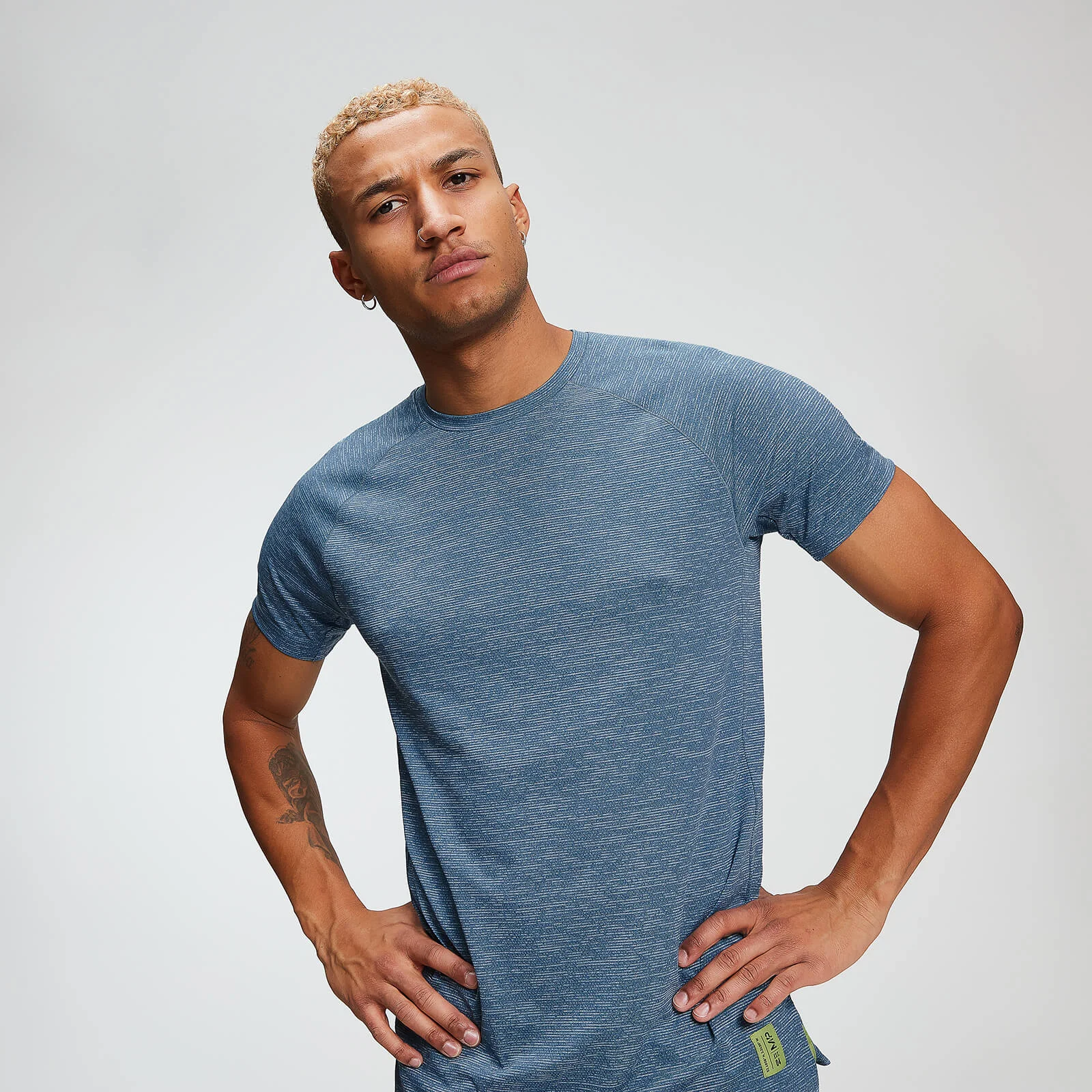 MP Men's Training T-Shirt - Washed Blue Marl - XS Afbeelding 1