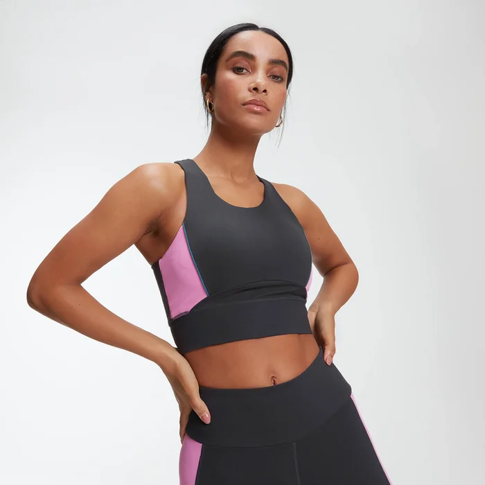Power Longline Crop Top - Zwart