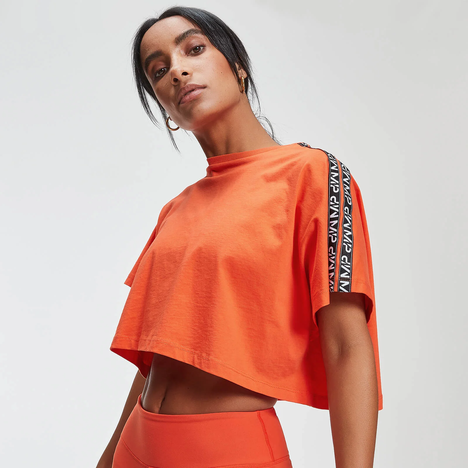 Power Crop Tape T-Shirt - Flame - XS Afbeelding 1