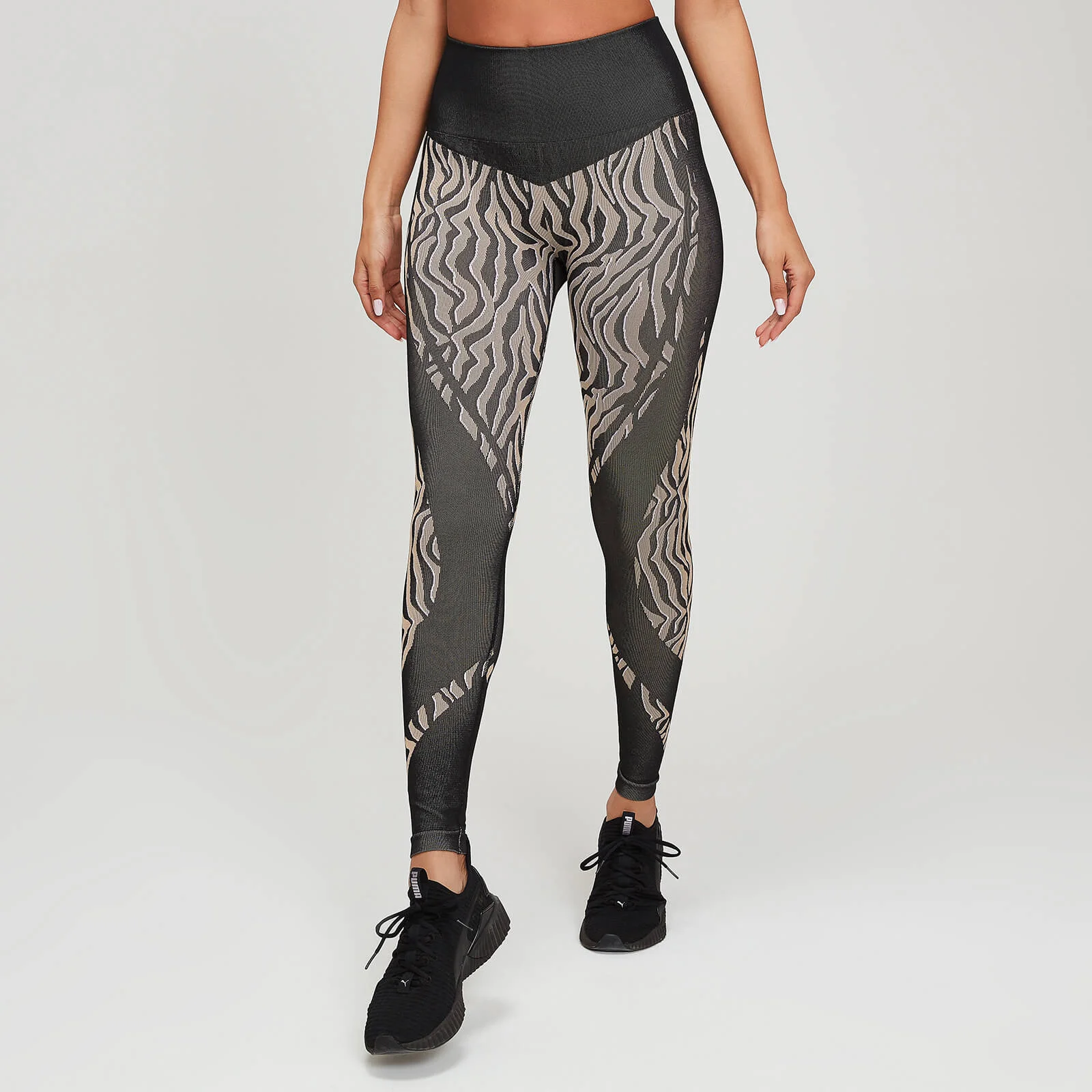 MP Animal Zebra Naadloze Vrouwen Leggings - Black/Praline - XS Afbeelding 1