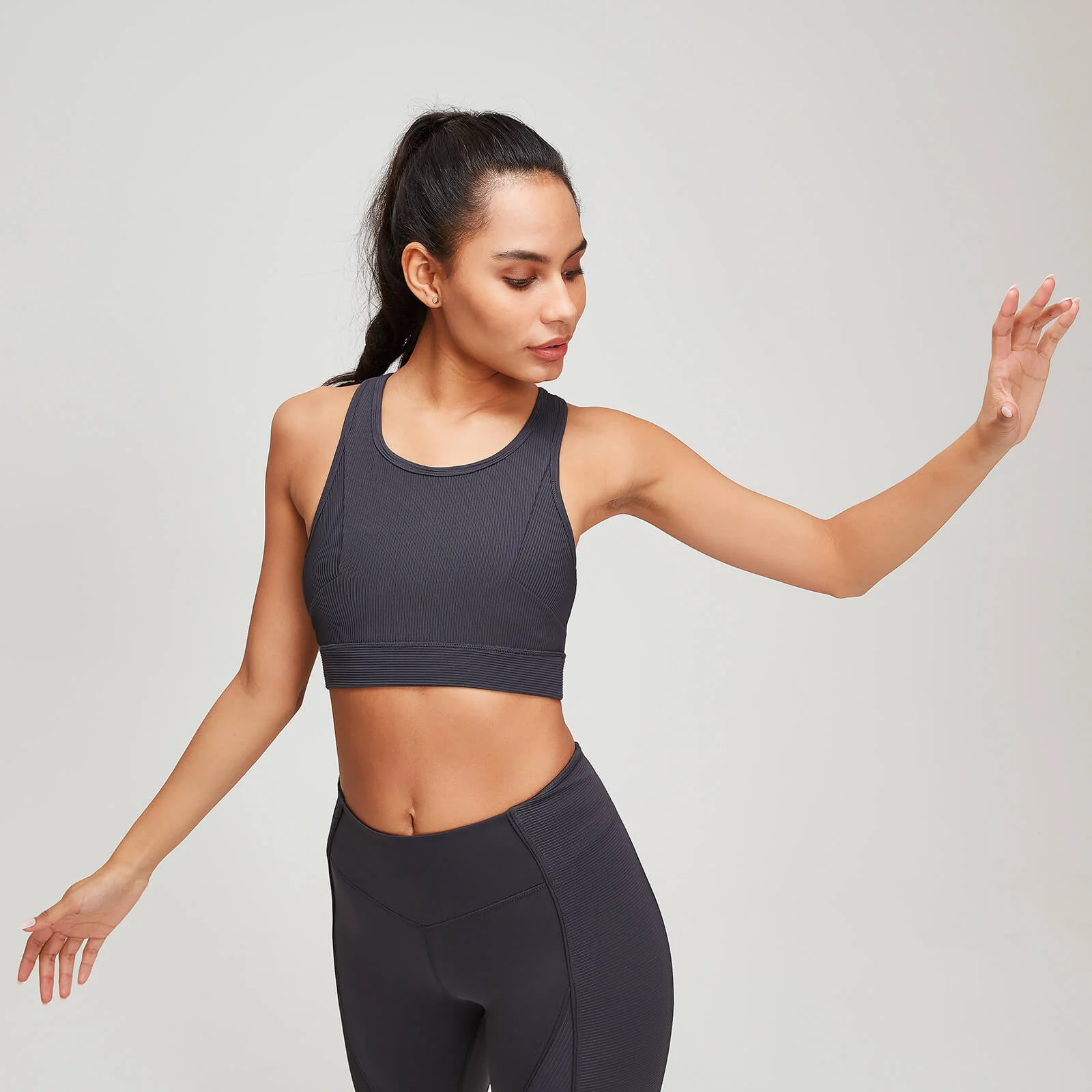 Dames MP Textured Training Sportbh - Slate - XS Afbeelding 1