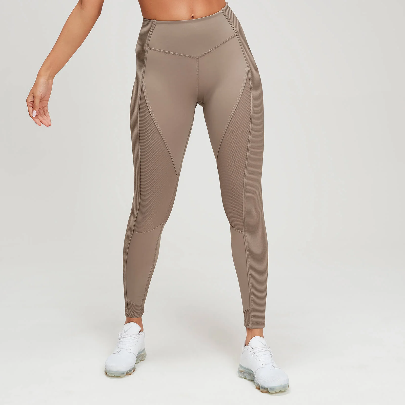 Dames MP Textured Trainingsleggings - Praline - XS Afbeelding 1
