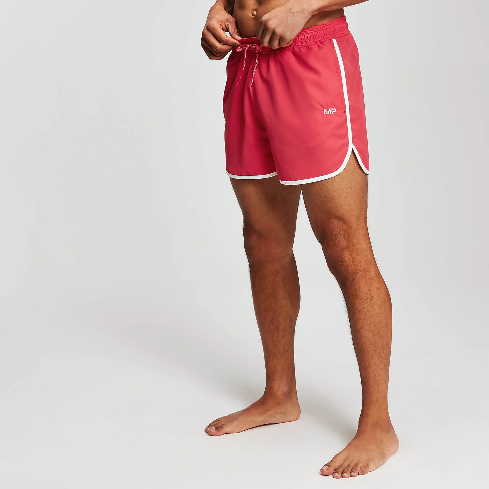 MP Heren Contrast Binding Swim Shorts - Rood - XS Afbeelding 1