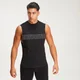 Rest Day Slogan Drop Armhole Tank - Black