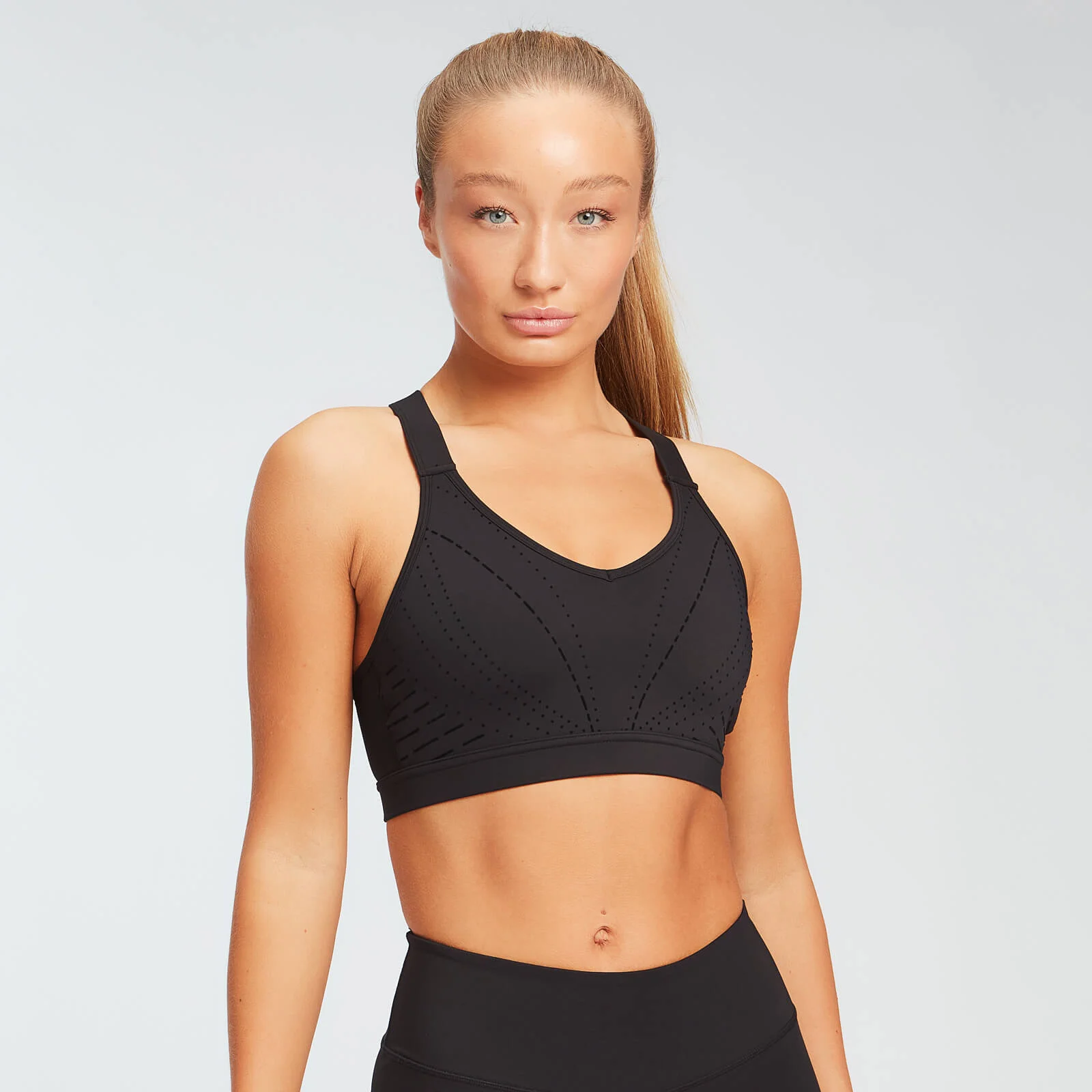 MP Geo Print Placement Dames Bh - Zwart - XS Afbeelding 1