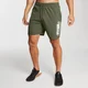 Bedrukte sportshorts voor heren - Legergroen