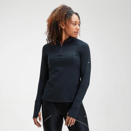 MP Velocity shirt met kwartrits voor dames - Zwart