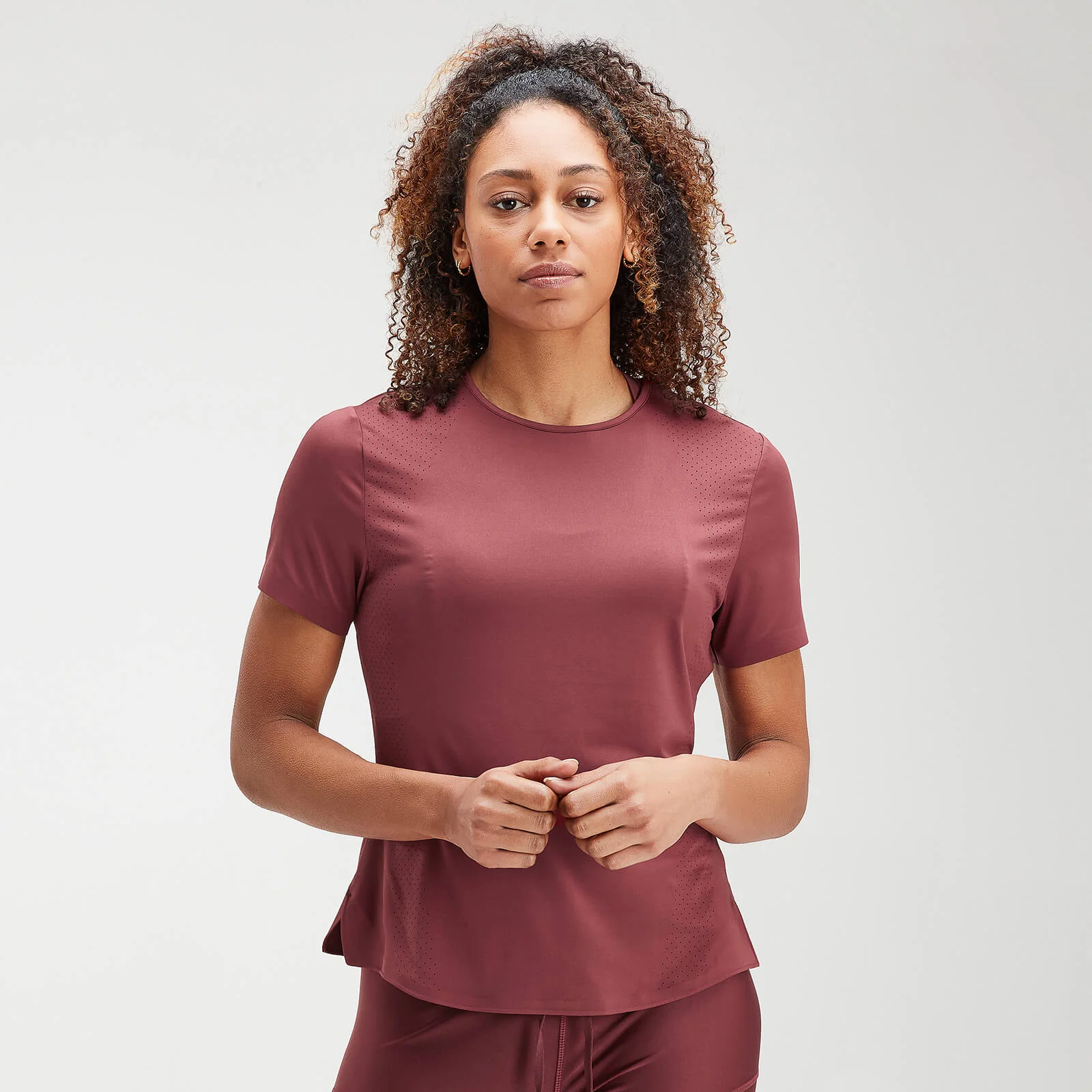MP Velocity shirt met korte mouwen voor dames - Bordeauxrood - XXS Afbeelding 1