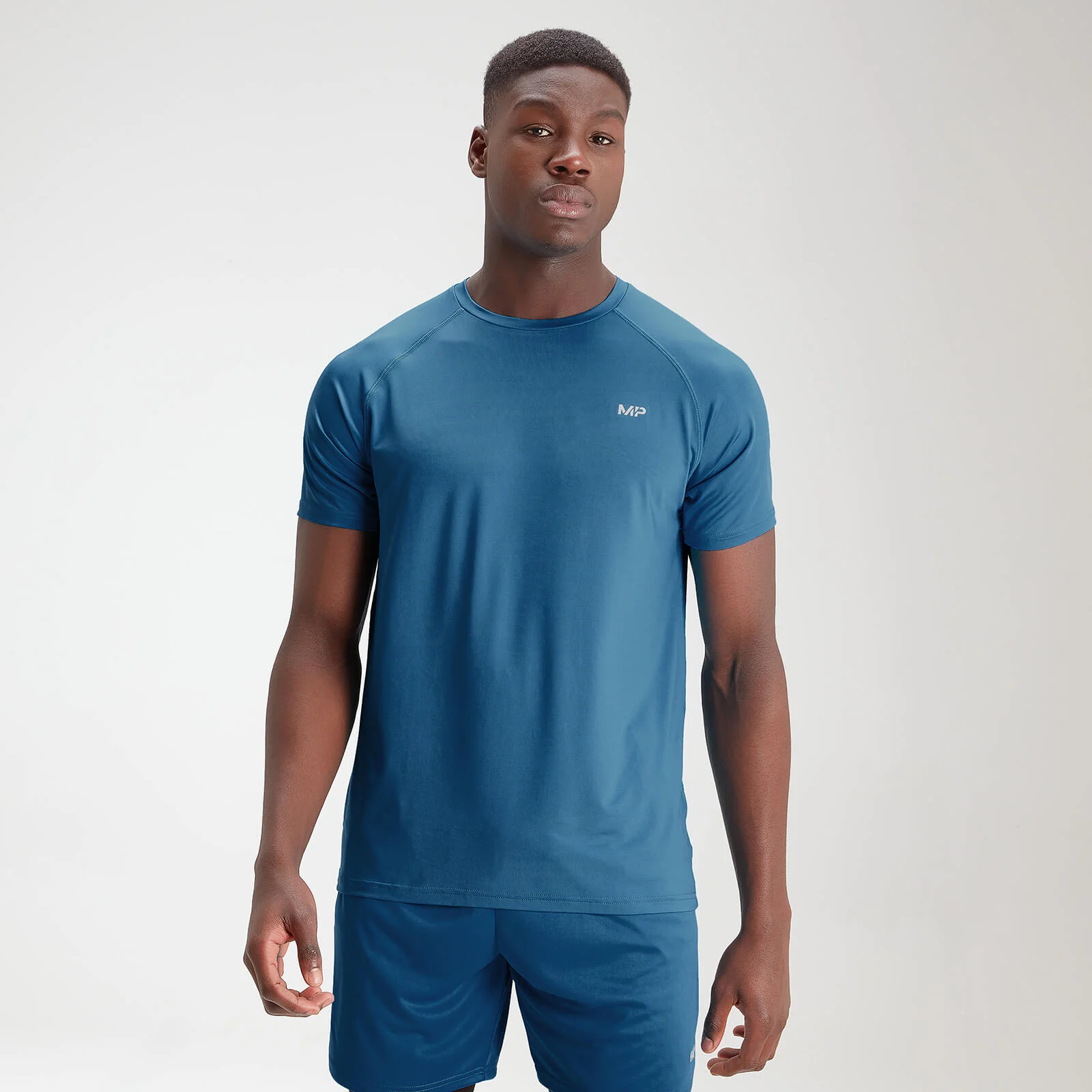 MP Men's Essentials Training Short Sleeve T-Shirt - Aqua - XXS Afbeelding 1