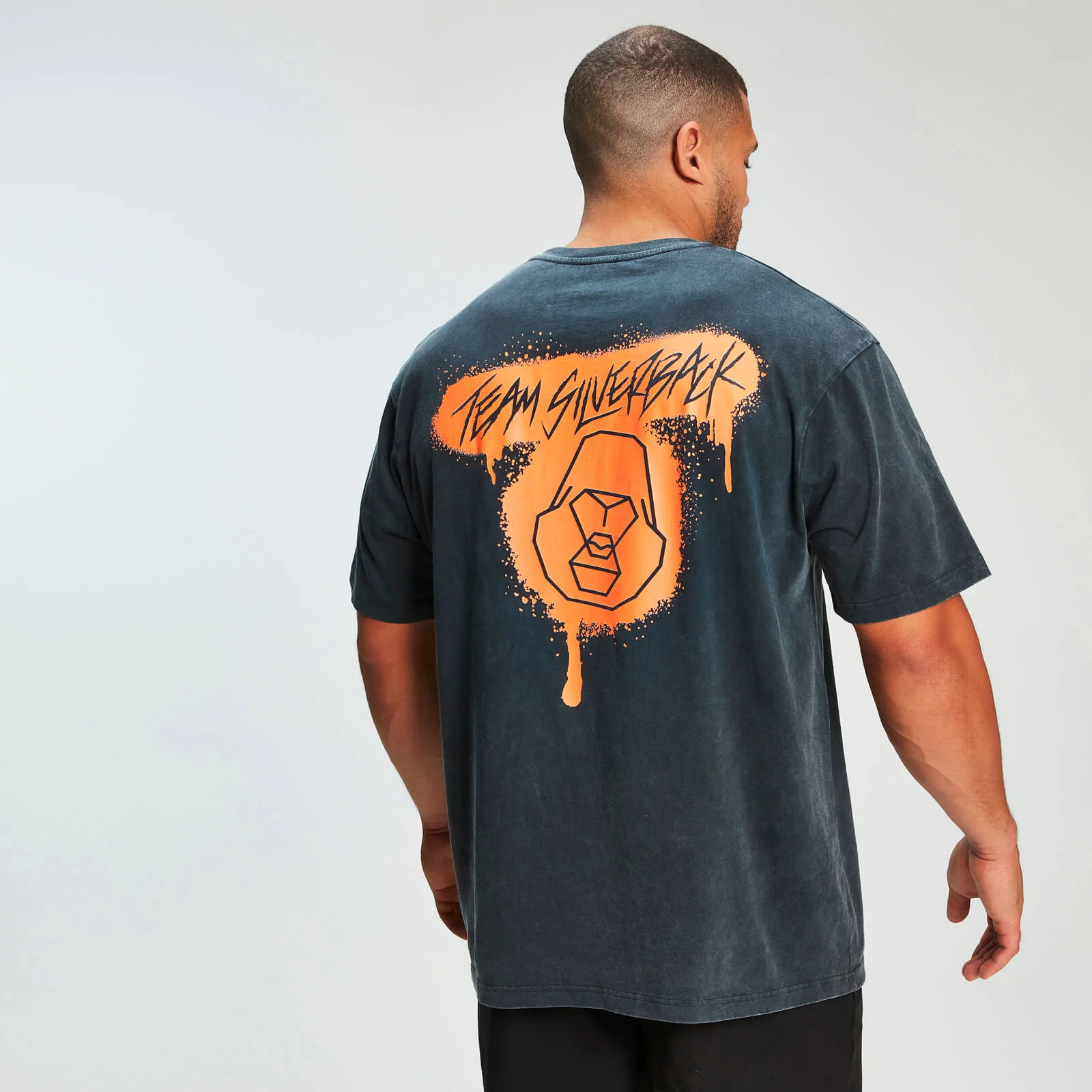MP x Zack George Acid Wash Oversized Tee - Neon Orange - XS Afbeelding 1