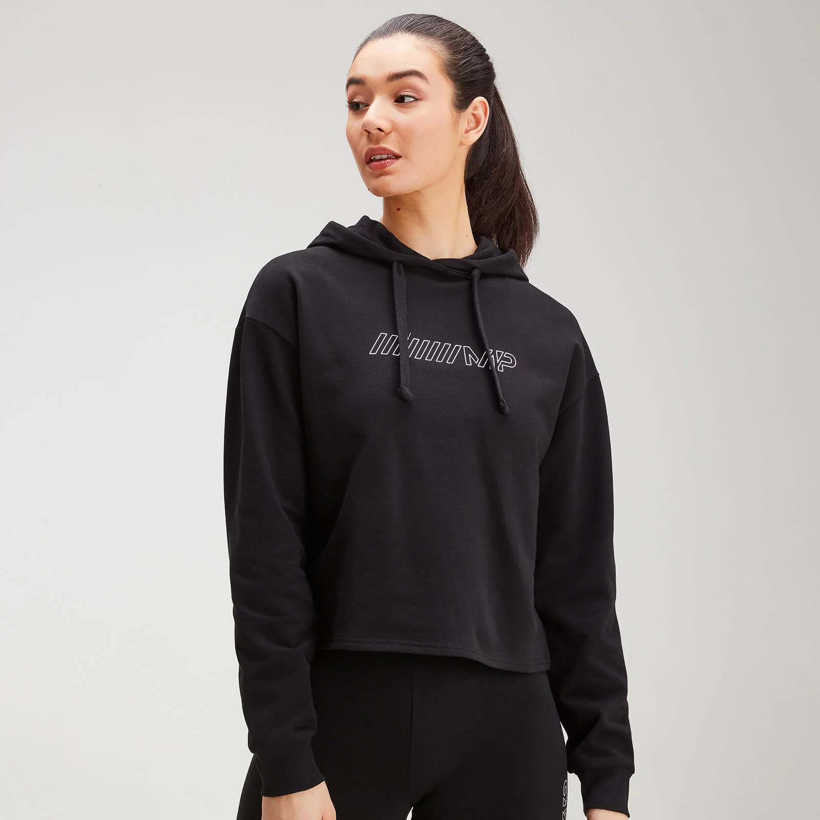 MP Women's Outline Graphic Hoodie - Black - XXS Afbeelding 1