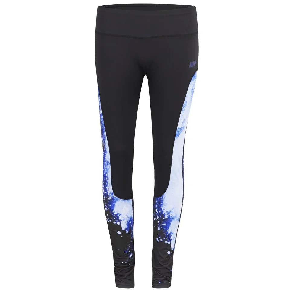 Myprotein Vrouwen’s hoge taille geprinte panelen leggings - Blauw Afbeelding 1