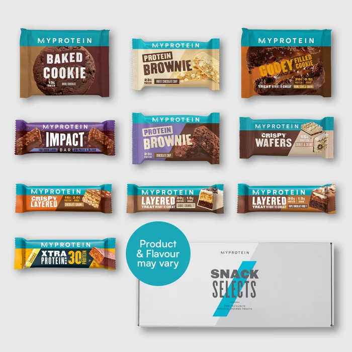 Box met eiwitrijke snacks
