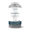 Transparante pot met witte dop, gevuld met grijze capsules.