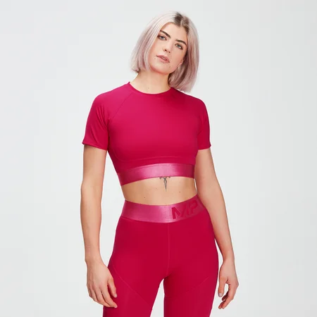MP Adapt getextureerde croptop voor dames - Virtueel roze
