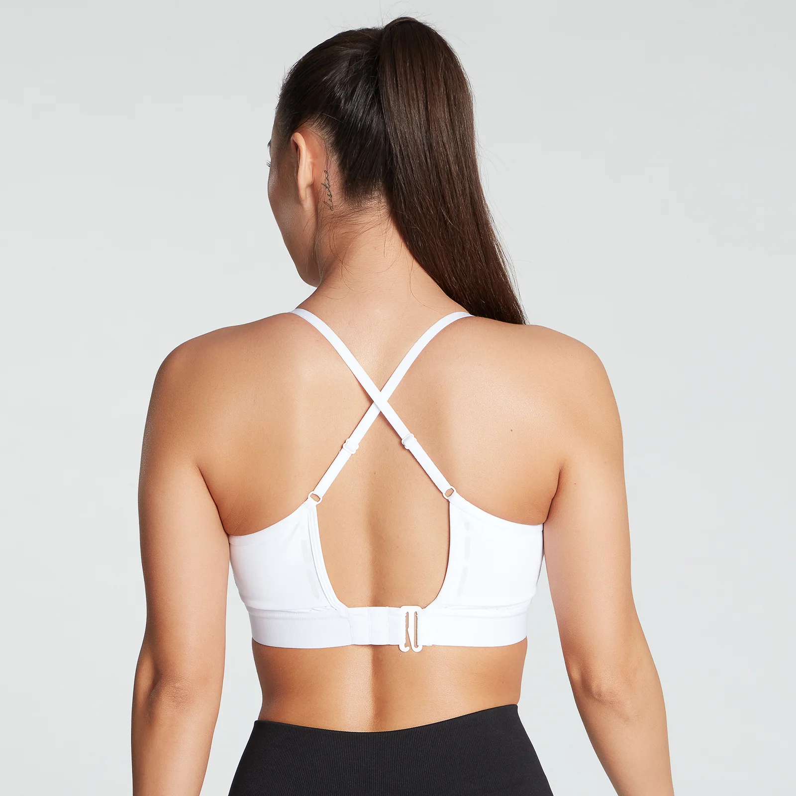 MP Women's Power Ultra Strappy Sports Bra- White - XXS Afbeelding 1