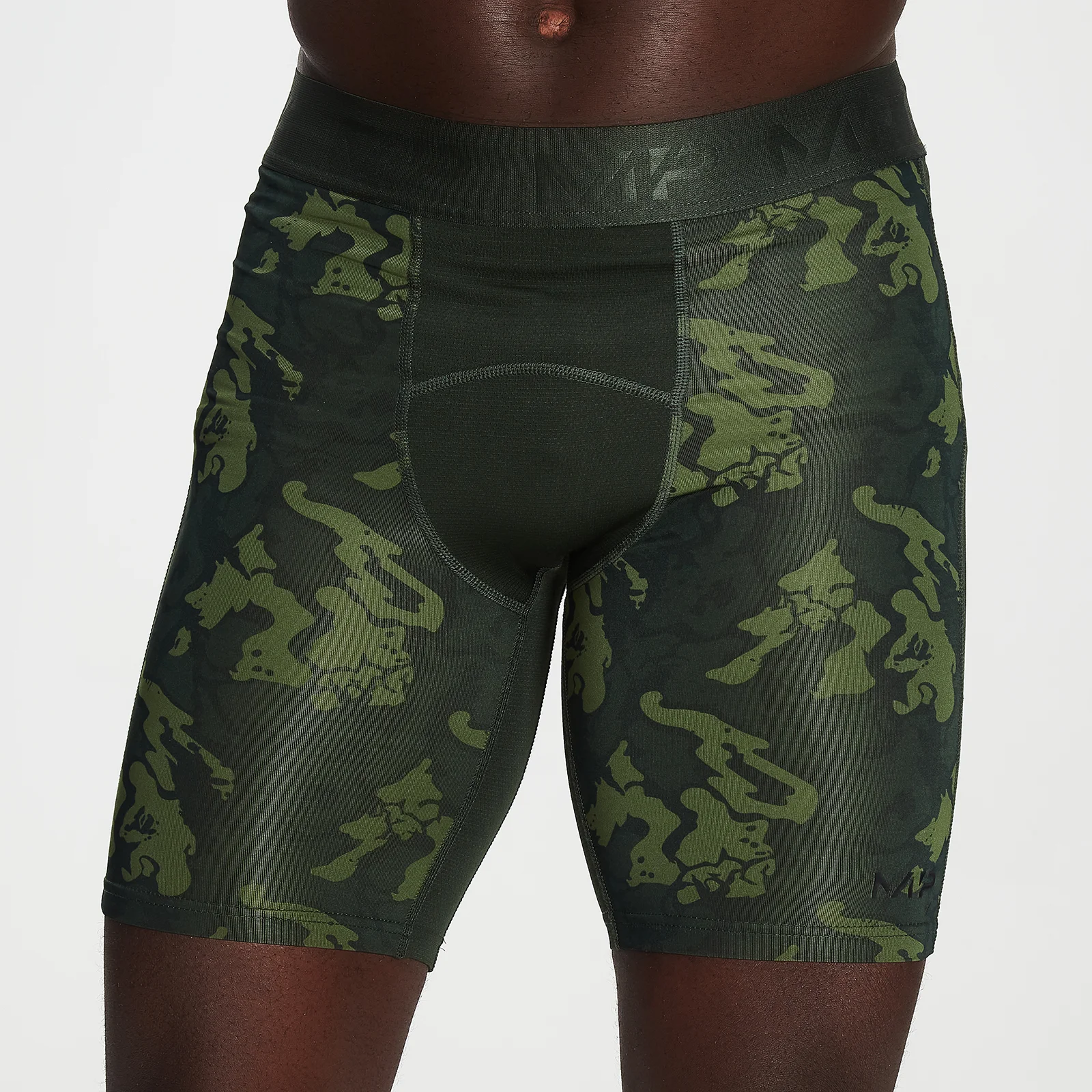 MP Adapt basislaagshorts met camodessin voor heren - Groene camo - XXS Afbeelding 1