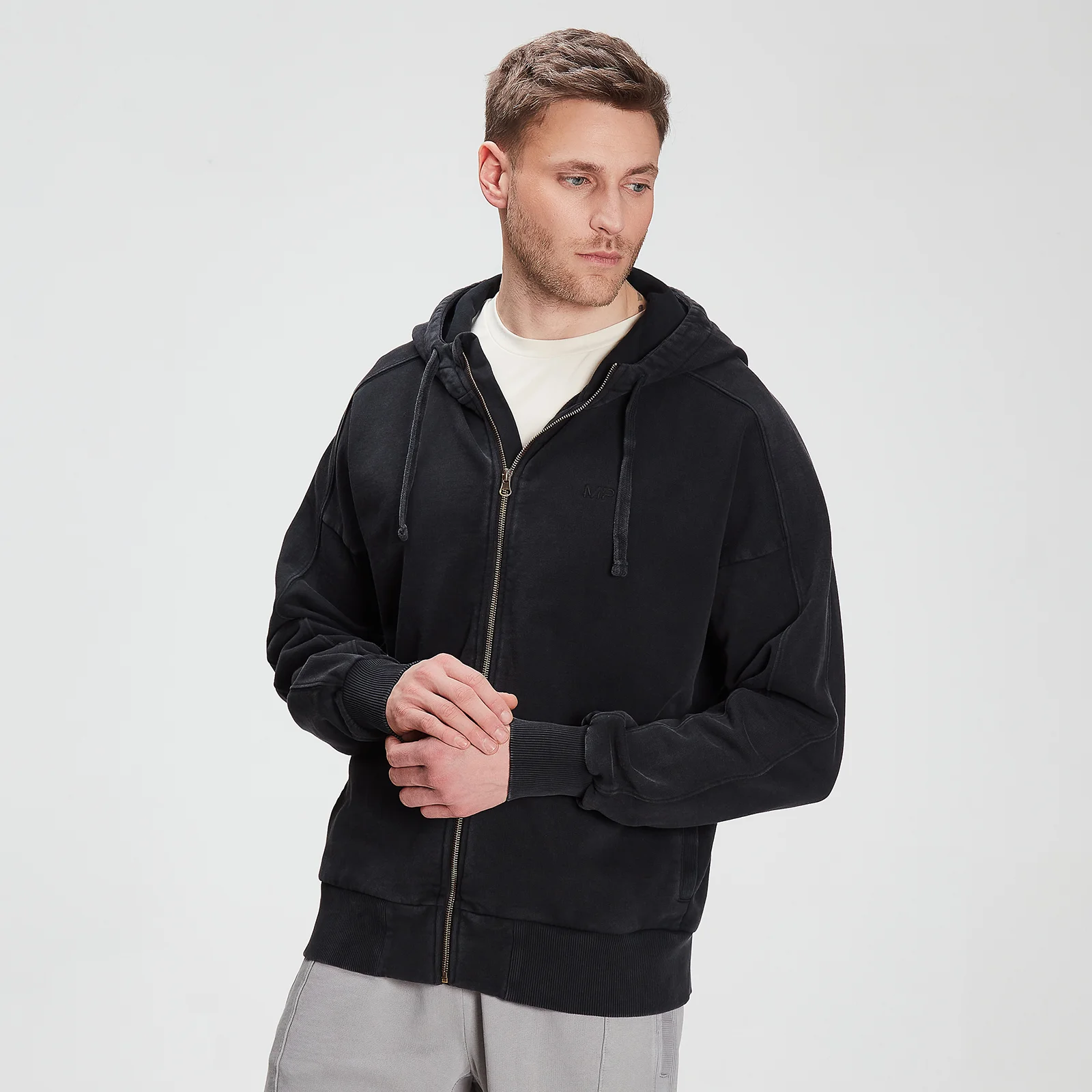 MP Men's Training Zip Through Hoodie - Zwart - XXS Afbeelding 1