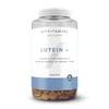 Transparante pot met witte deksel, gevuld met bruine tabletten.