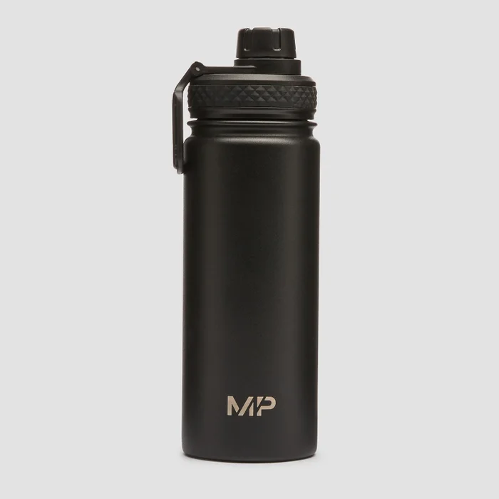MP medium metalen waterfles - Zwart - 500 ml