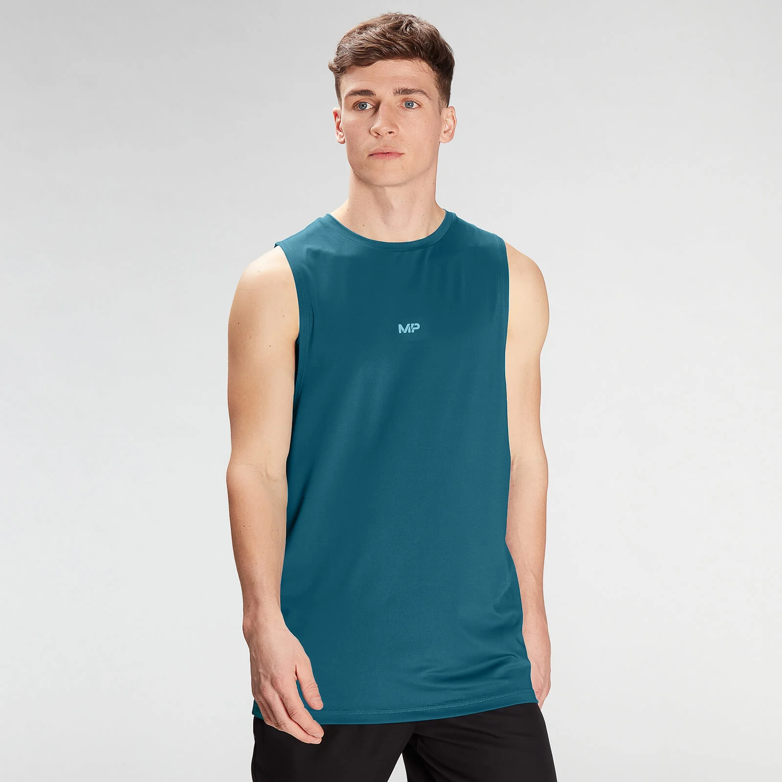 MP Limited Edition Impact sporthemd heren - Groenblauw - XXS Afbeelding 1