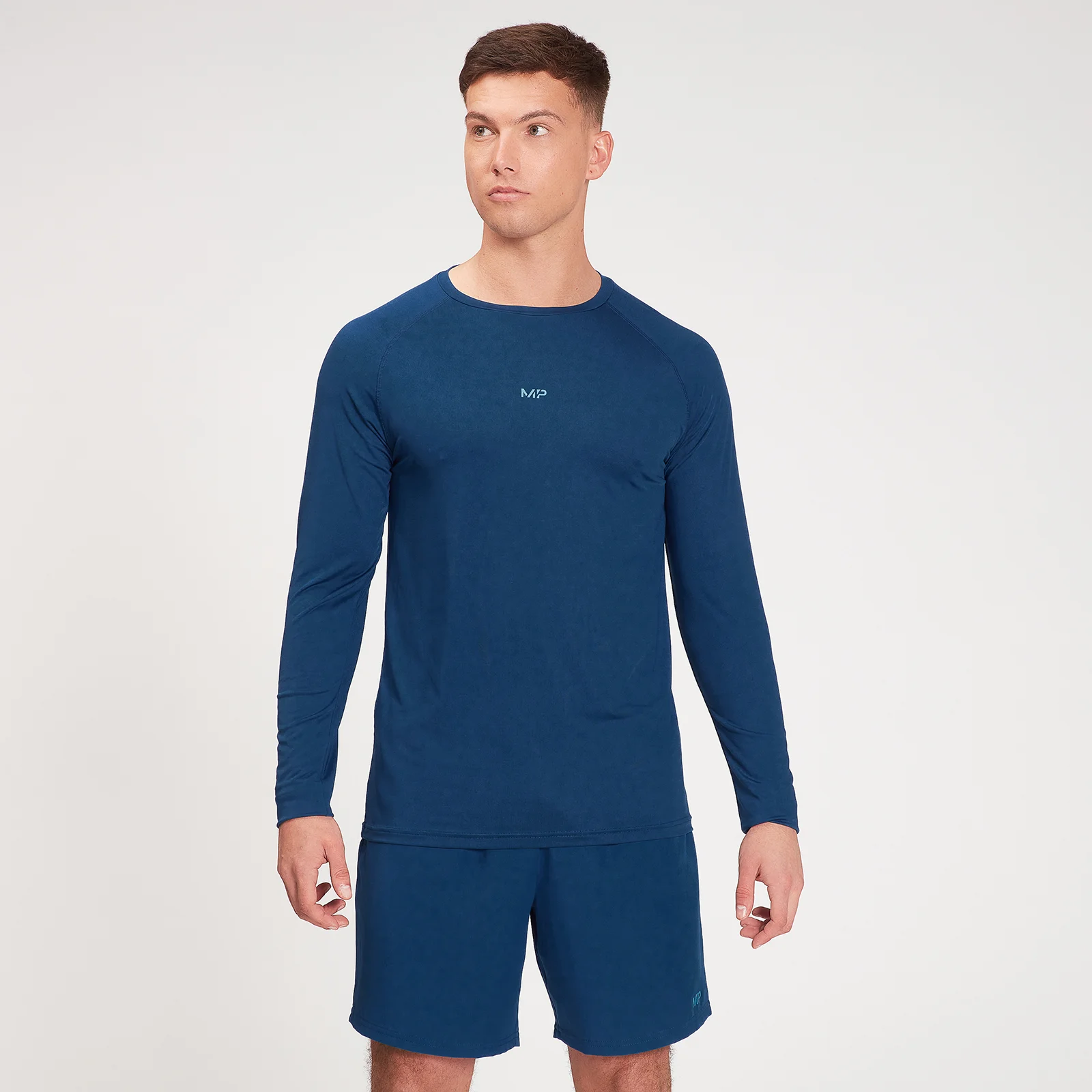 MP Men's Fade Graphic Training Long Sleeve Top - Dark Blue - XXS Afbeelding 1