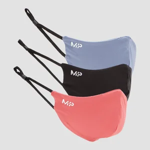 MP masker (3 stuks) - Zwart / Berry Pink / Galaxy - Colour Black/Berry Pink/Galaxy