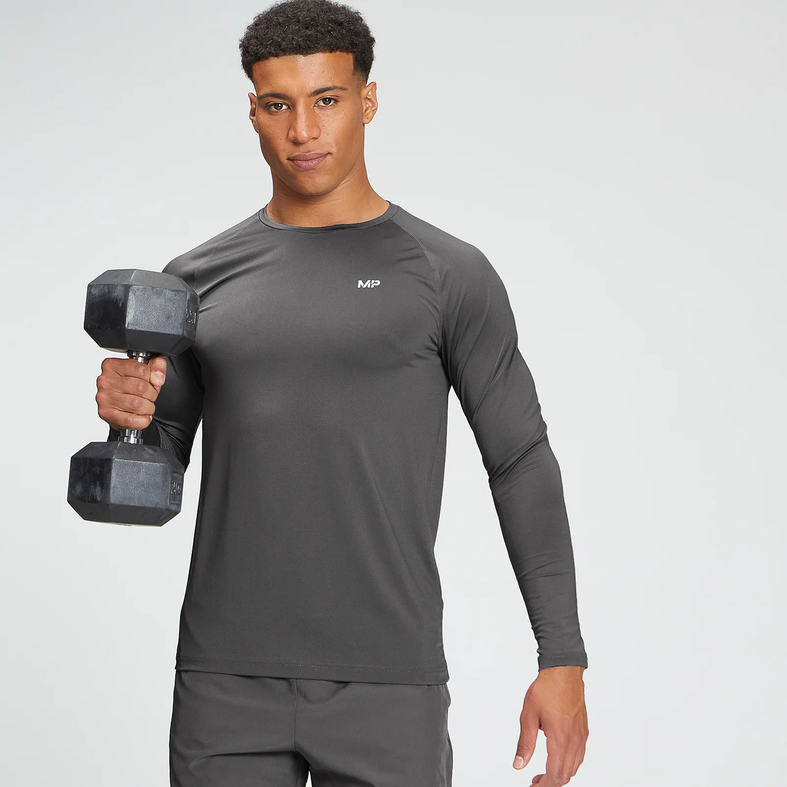 MP Tempo Graphic shirt met lange mouwen voor heren - Carbongrijs - XXS Afbeelding 1