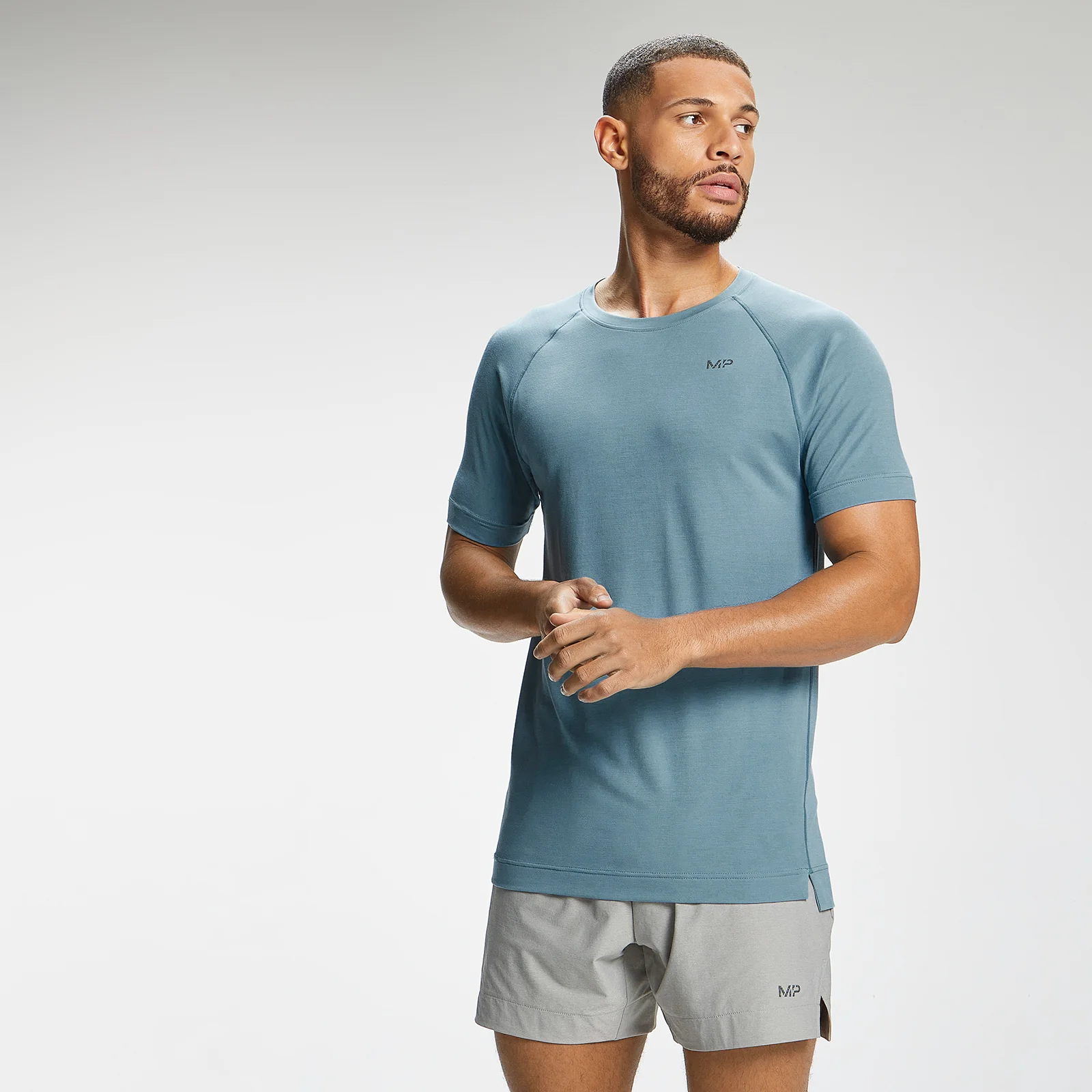 MP Men's Composure Short Sleeve T-Shirt - Storm Blue - XXS Afbeelding 1