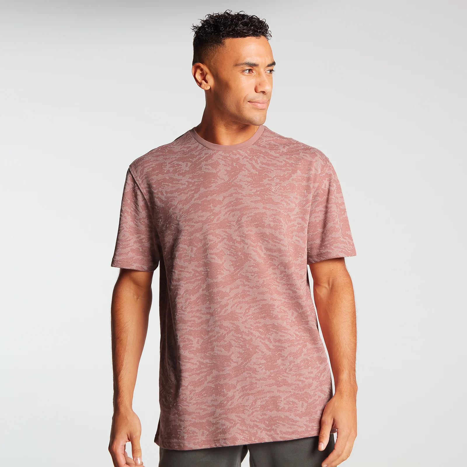 MP Men's Training Korte Mouw Camo Oversized T-Shirt - Stof Roze - XXS Afbeelding 1