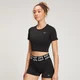 MP Vrouwen Curve Crop T-shirt met korte mouwen - Zwart