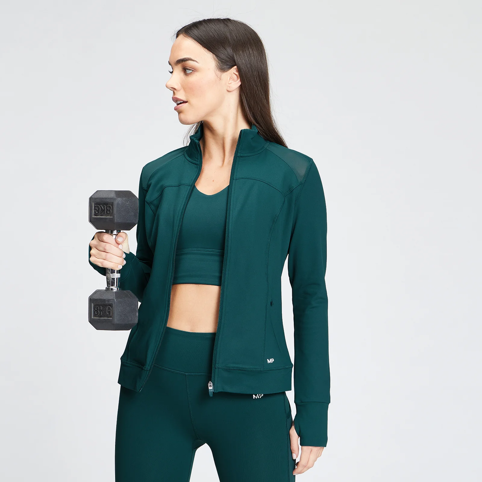 MP Vrouwen Power Mesh Jas - Diep Teal - XXS Afbeelding 1