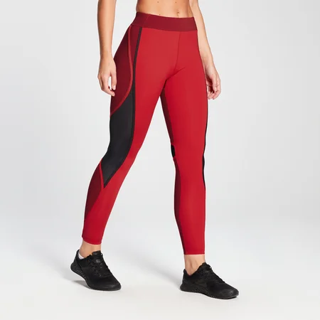 MP Women's Engage Colour Block Leggings - Danger/Wine