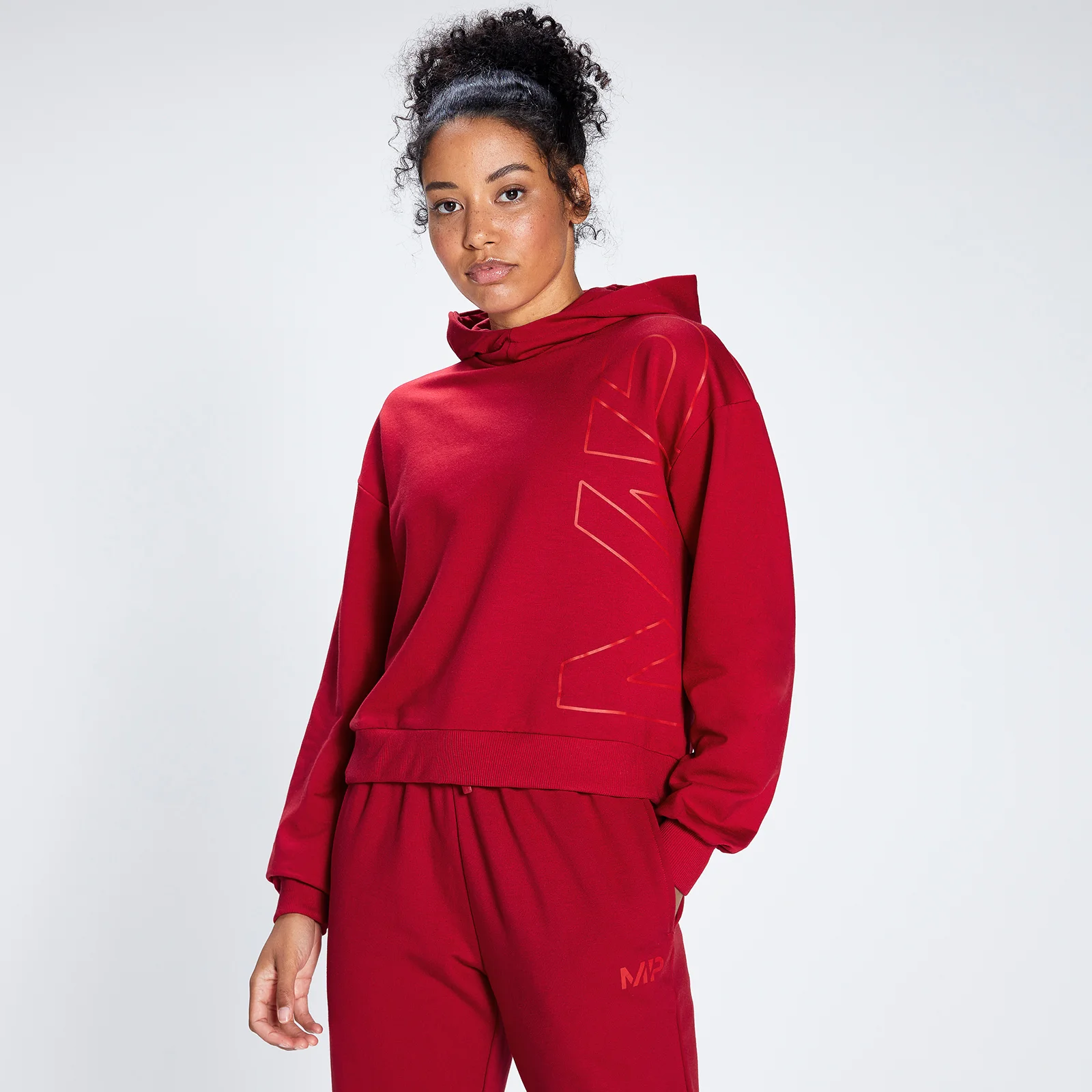 MP Women's Engage Bold Graphic Hoodie - Wine/Danger - XXS Afbeelding 1