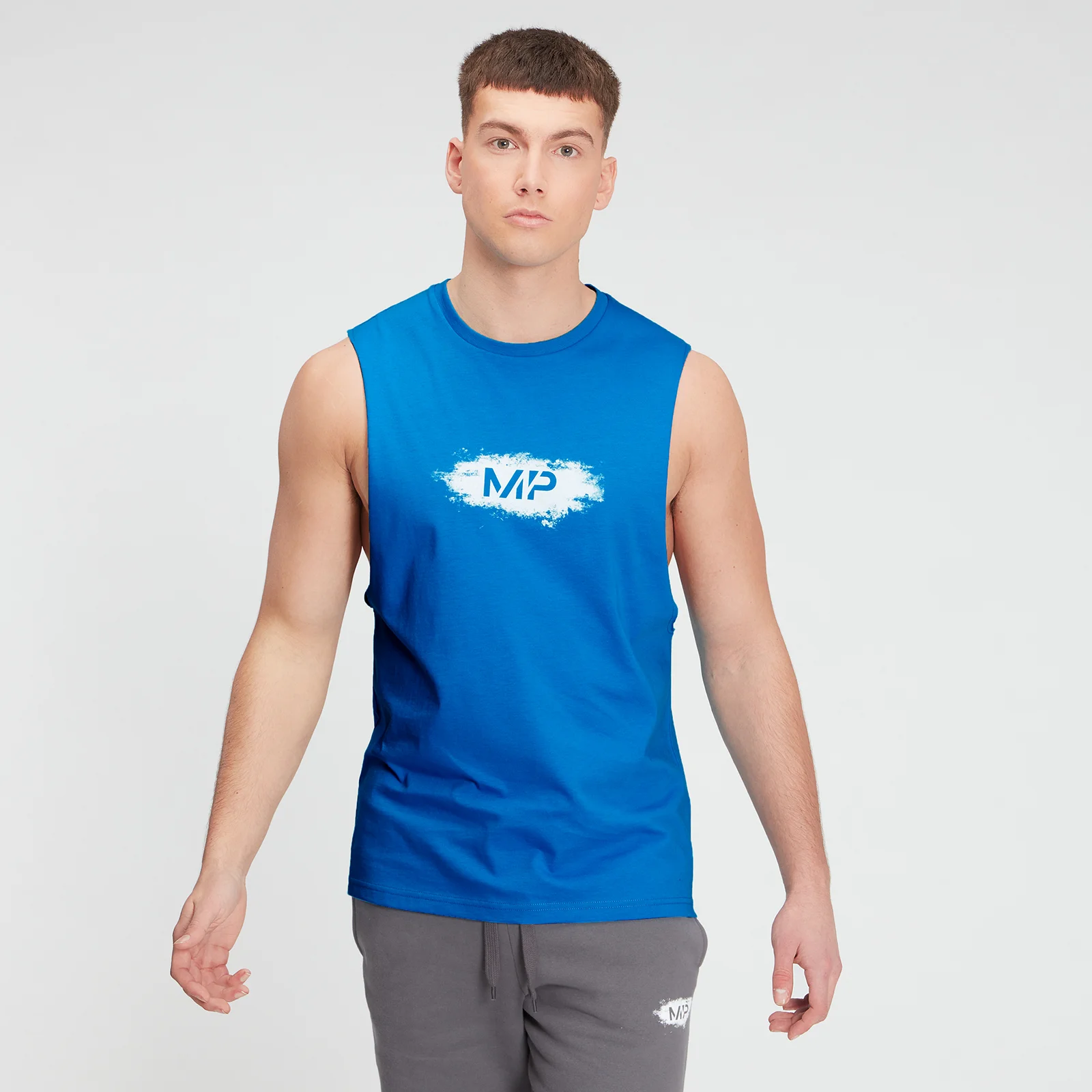 MP Men's Chalk Graphic Tank Top - Aqua - XXS Afbeelding 1