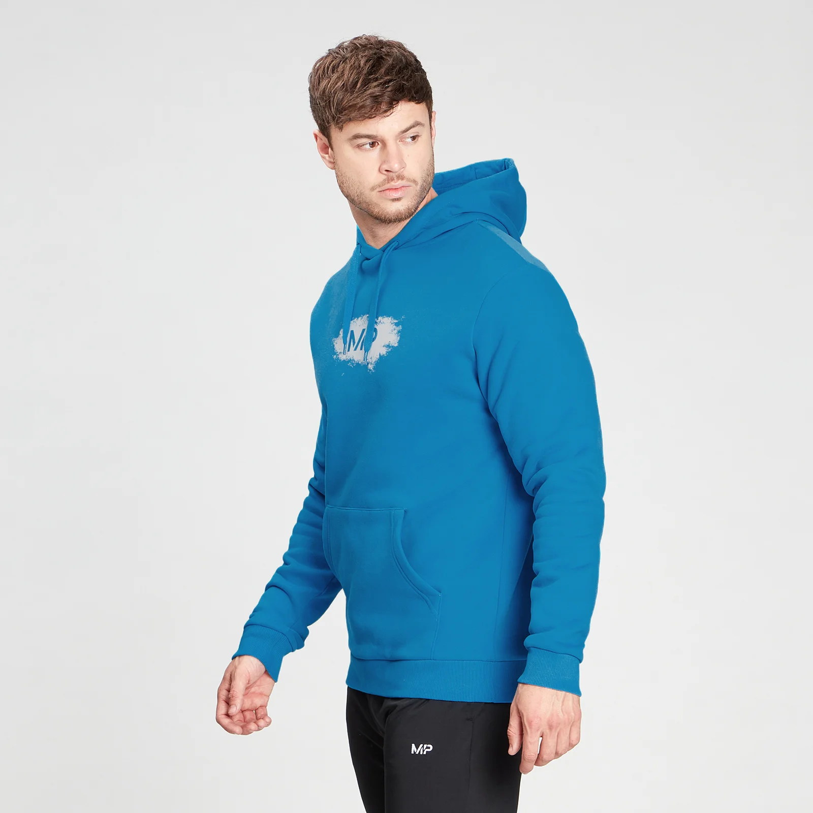 MP Men's Chalk Graphic Hoodie - Aqua - XXS Afbeelding 1