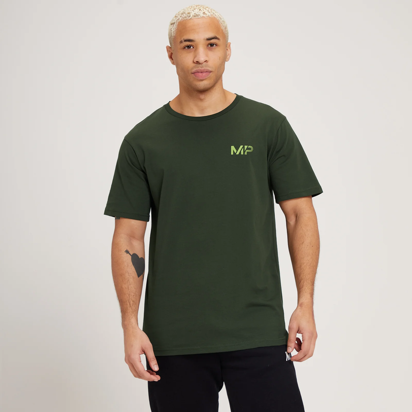 MP T-shirt met Fade-print en Korte Mouwen voor Heren - Dark Green - XXS Afbeelding 1